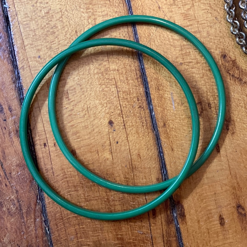 Set of Two MOD Green Plastic Bracelets